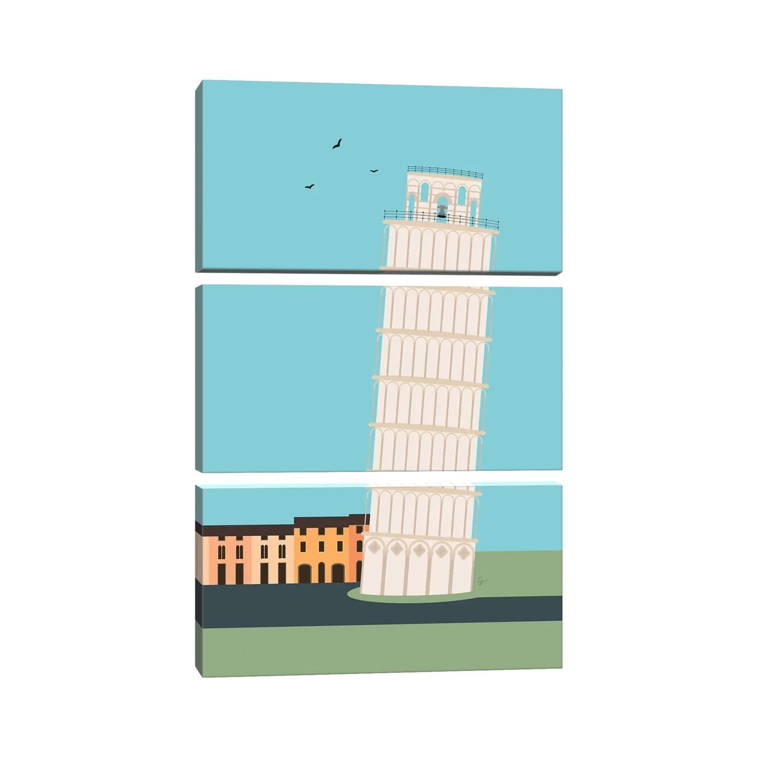 iCanvas "Leaning Tower Of Pisa, Italy" by Lyman Creative Co. 3Piece